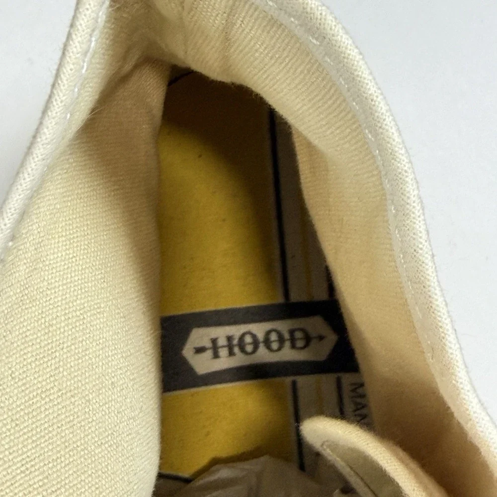 Hood Women-14 Mens-12 Rocket 1967 High Cut Canvas Sneakers Shoes Vintage Natural